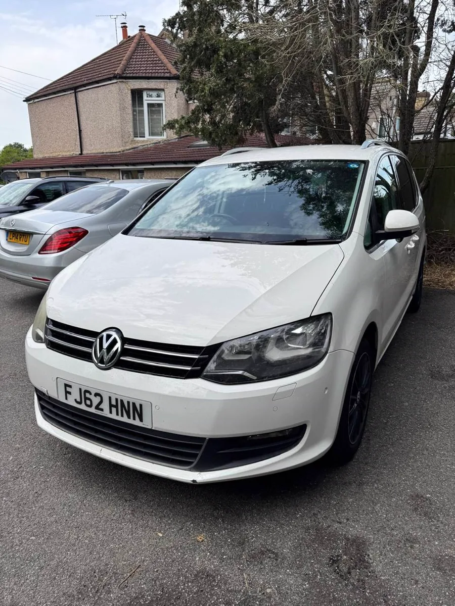 Completed windscreen work on a white Volkswagen